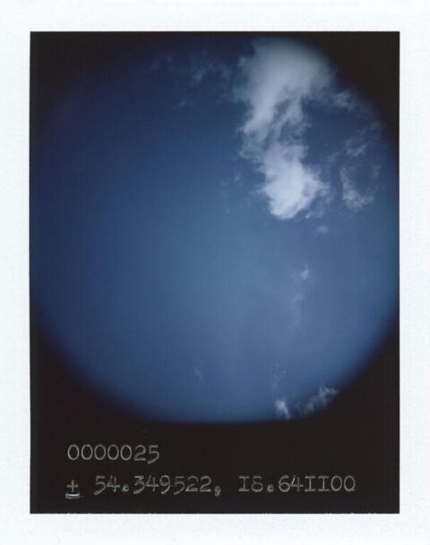 Polaroid Blue Sky and White Cloud