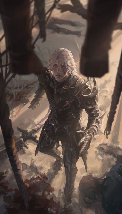 Wounded Armored Knight on Battlefield
