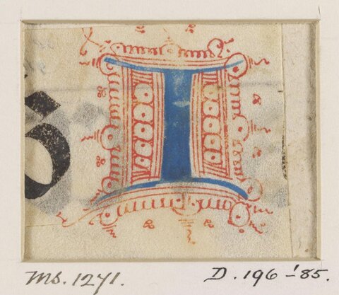 Medieval Manuscript Decorated Initial I