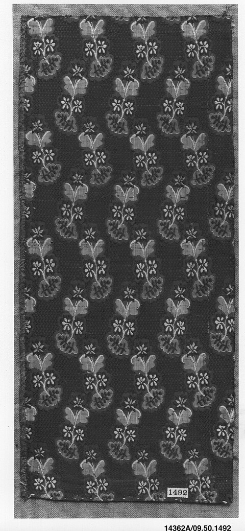Antique Floral Patterned Textile Sample