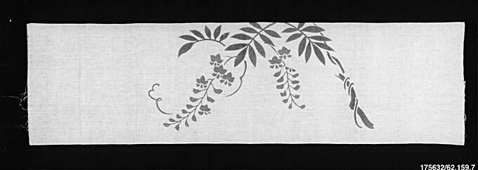 Wisteria Pattern Stencil on Cloth