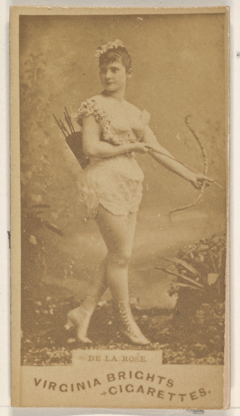 Vintage Cigarette Card Portrait of De La Rose