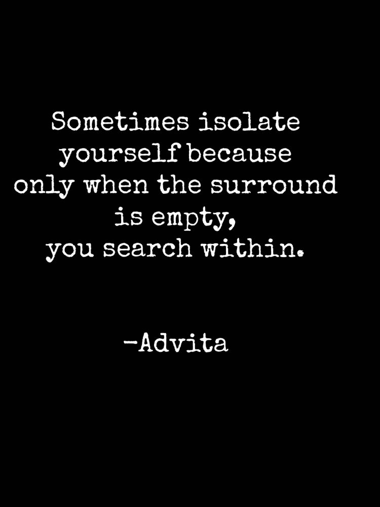 Isolation And Self Reflection Quote