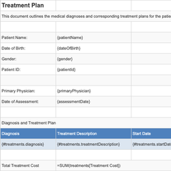 Treatment Plan