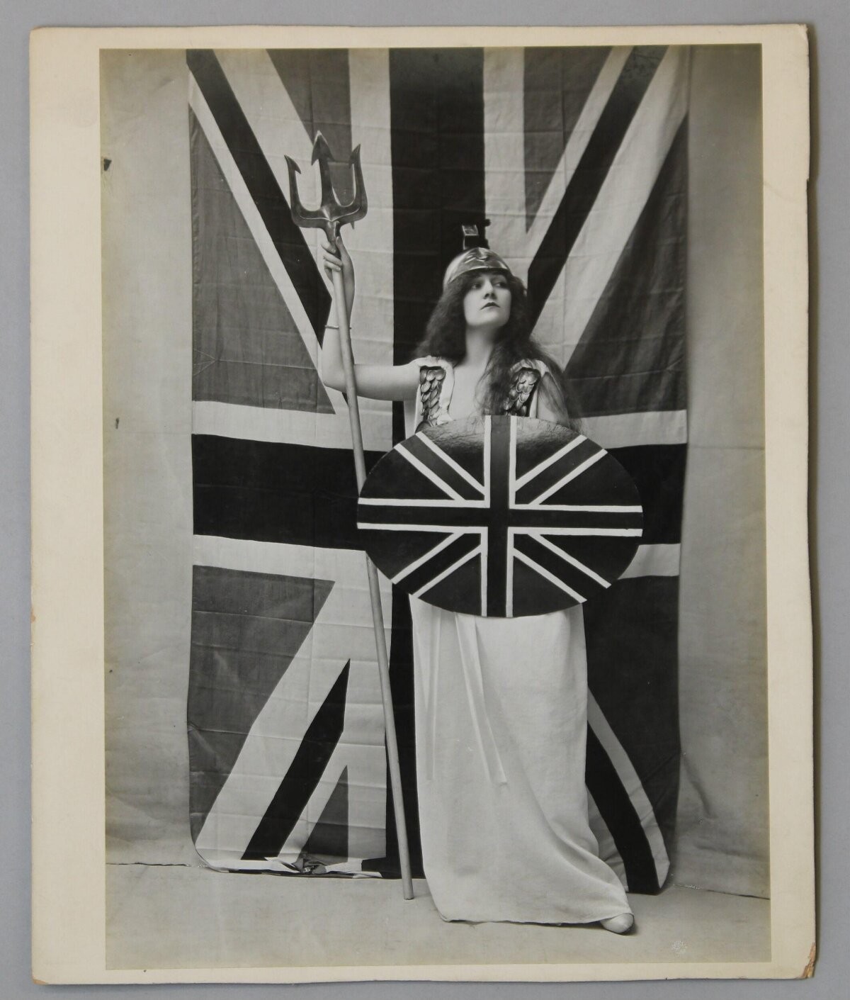 Vintage Portrait of Britannia with Union Jack
