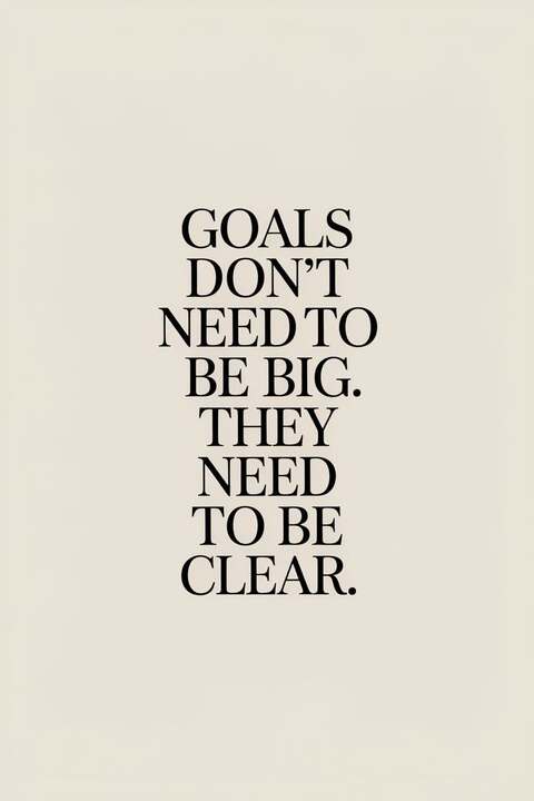 Motivational Quote About Clear Goals