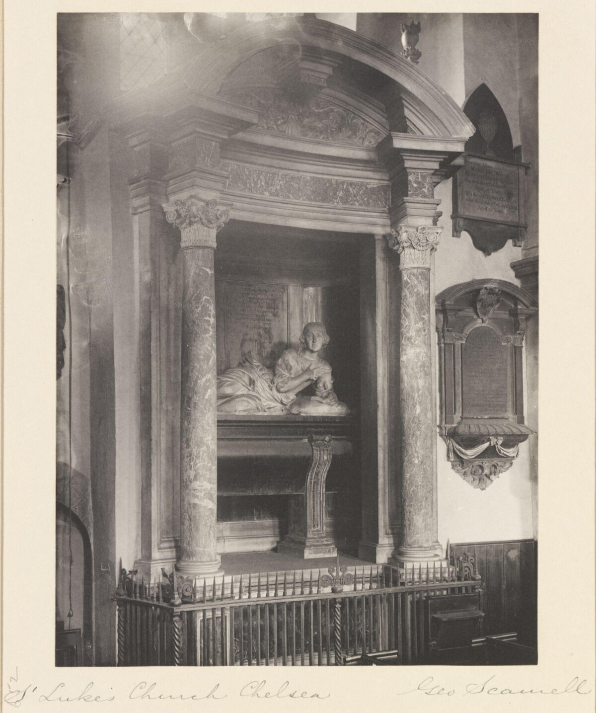 Monument at St Luke's Church Chelsea