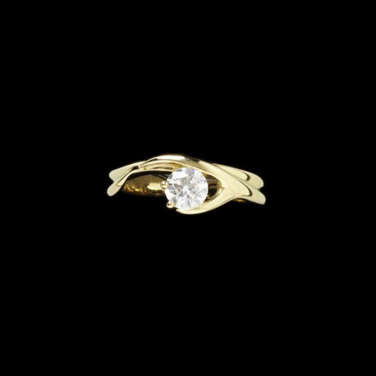 Yellow Gold Diamond Solitaire Ring