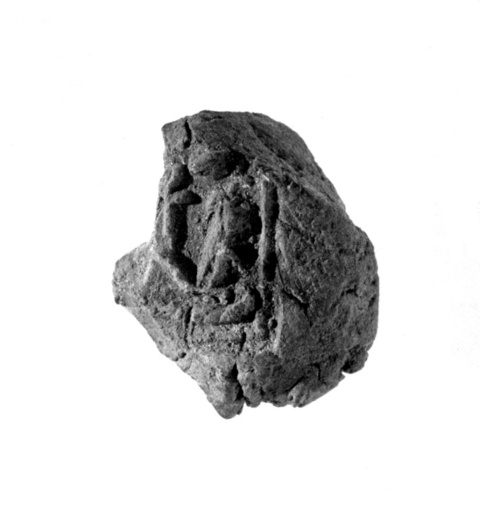 Ancient Inscribed Clay Seal Fragment