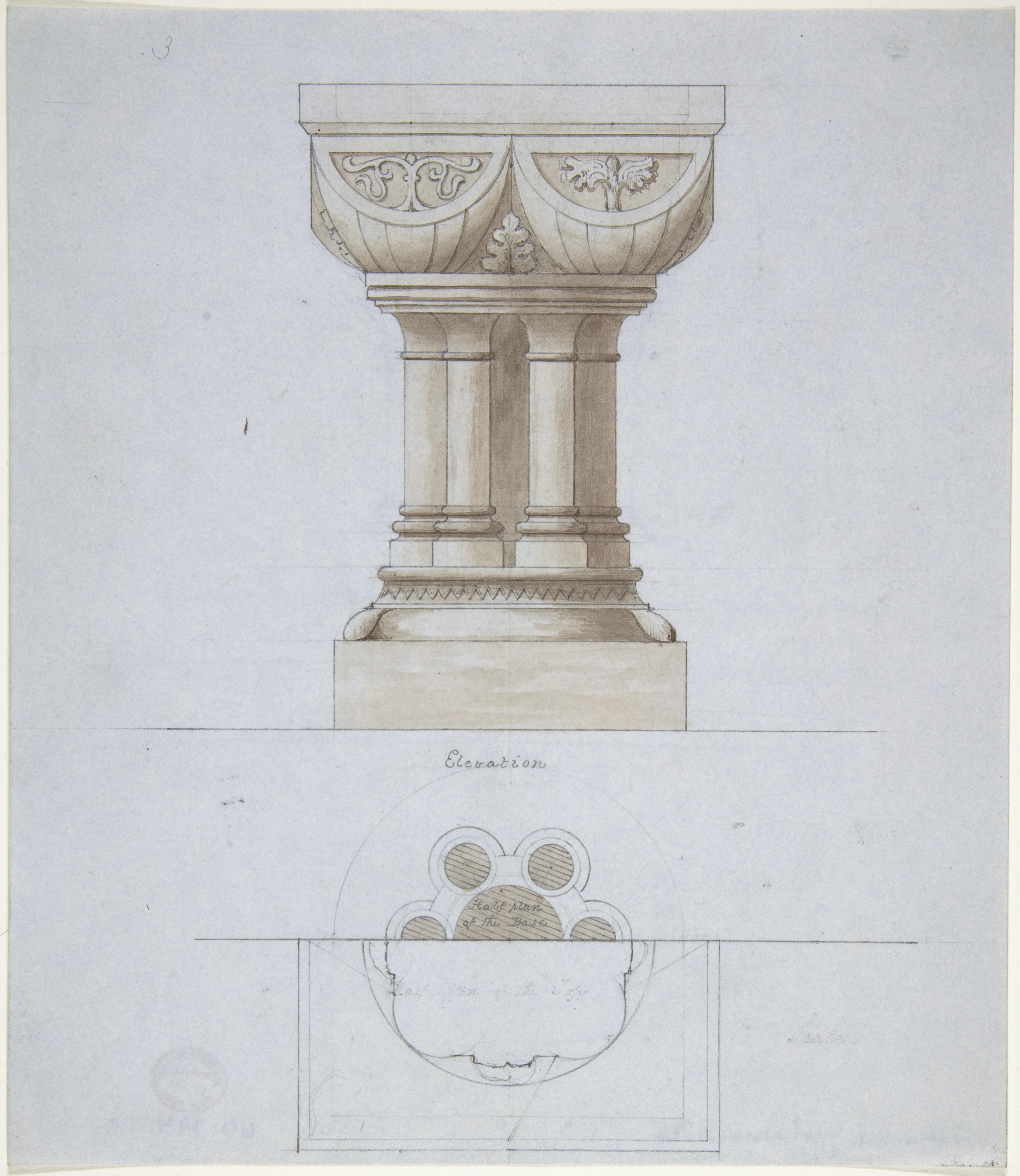 Clustered Column Architectural Drawing