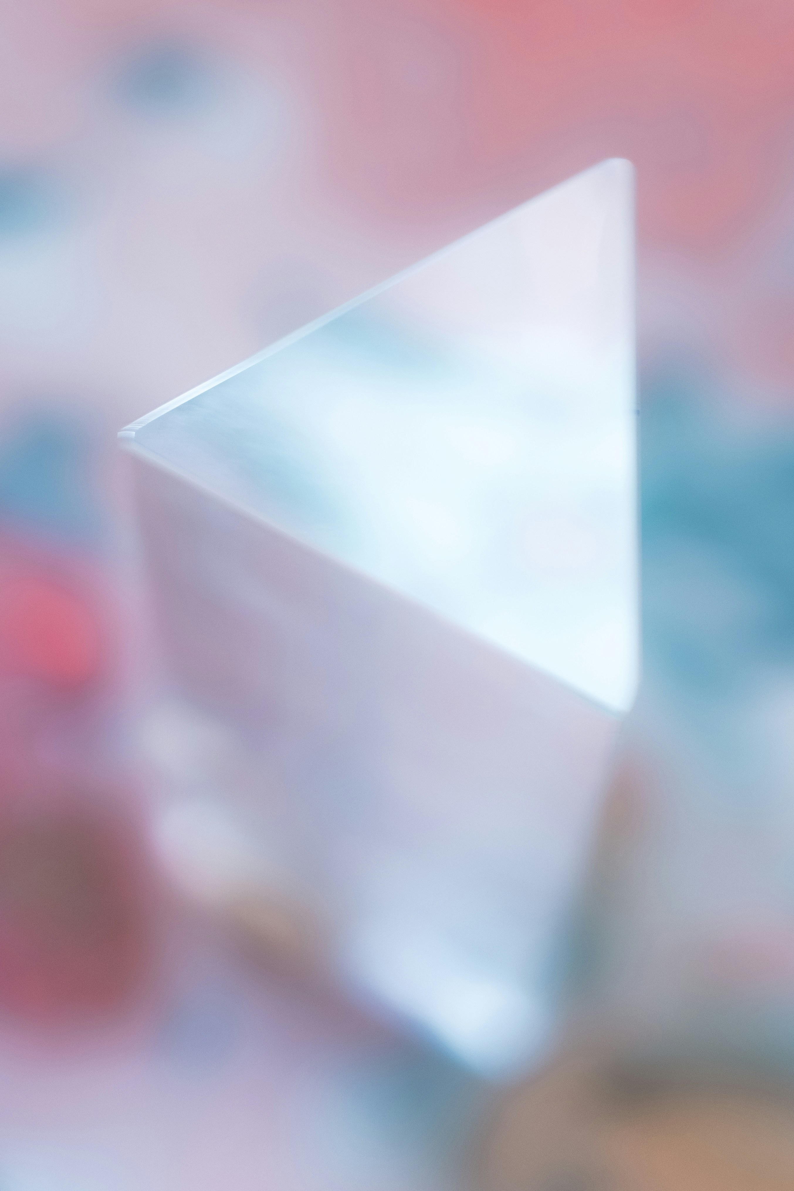 Transparent Triangular Glass Prism