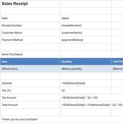 Sales Receipt