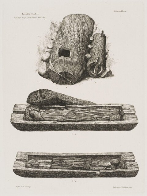 Treenhøi Bronze Age Burial Illustration