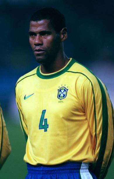 Aldair in Brazil National Football Jersey