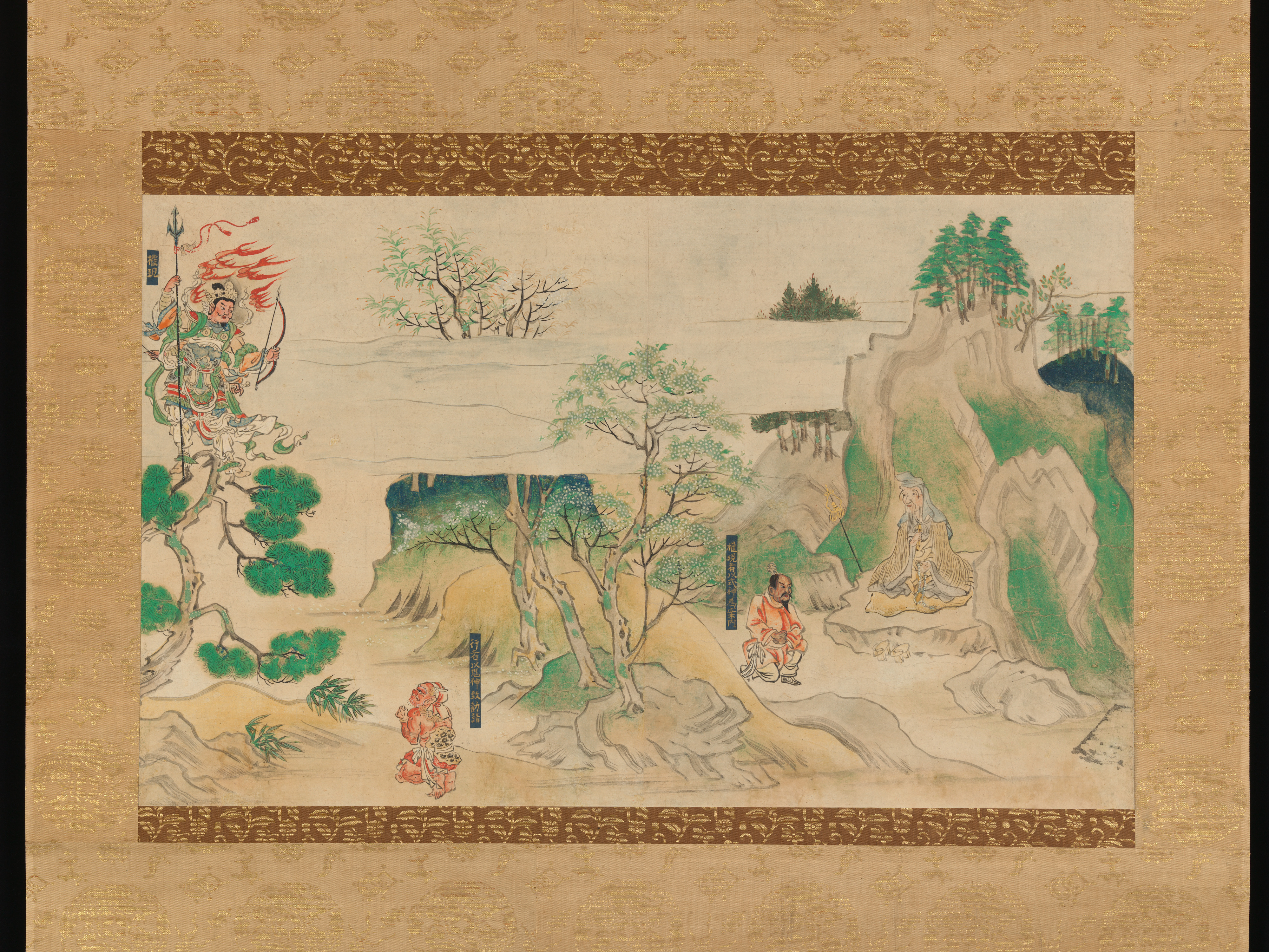 Japanese Buddhist Figure Scroll Painting