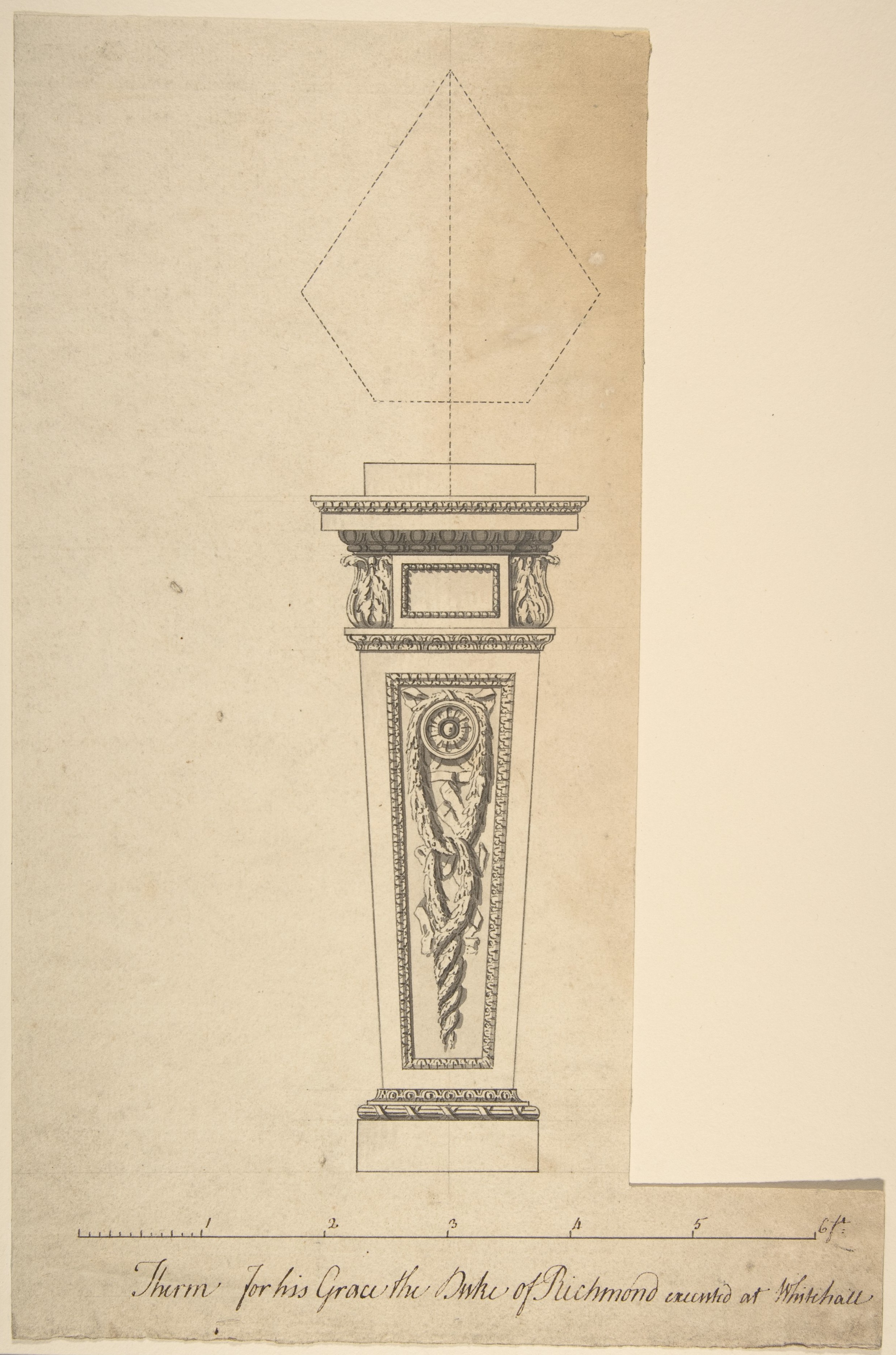 Architectural Drawing of a Decorative Therm