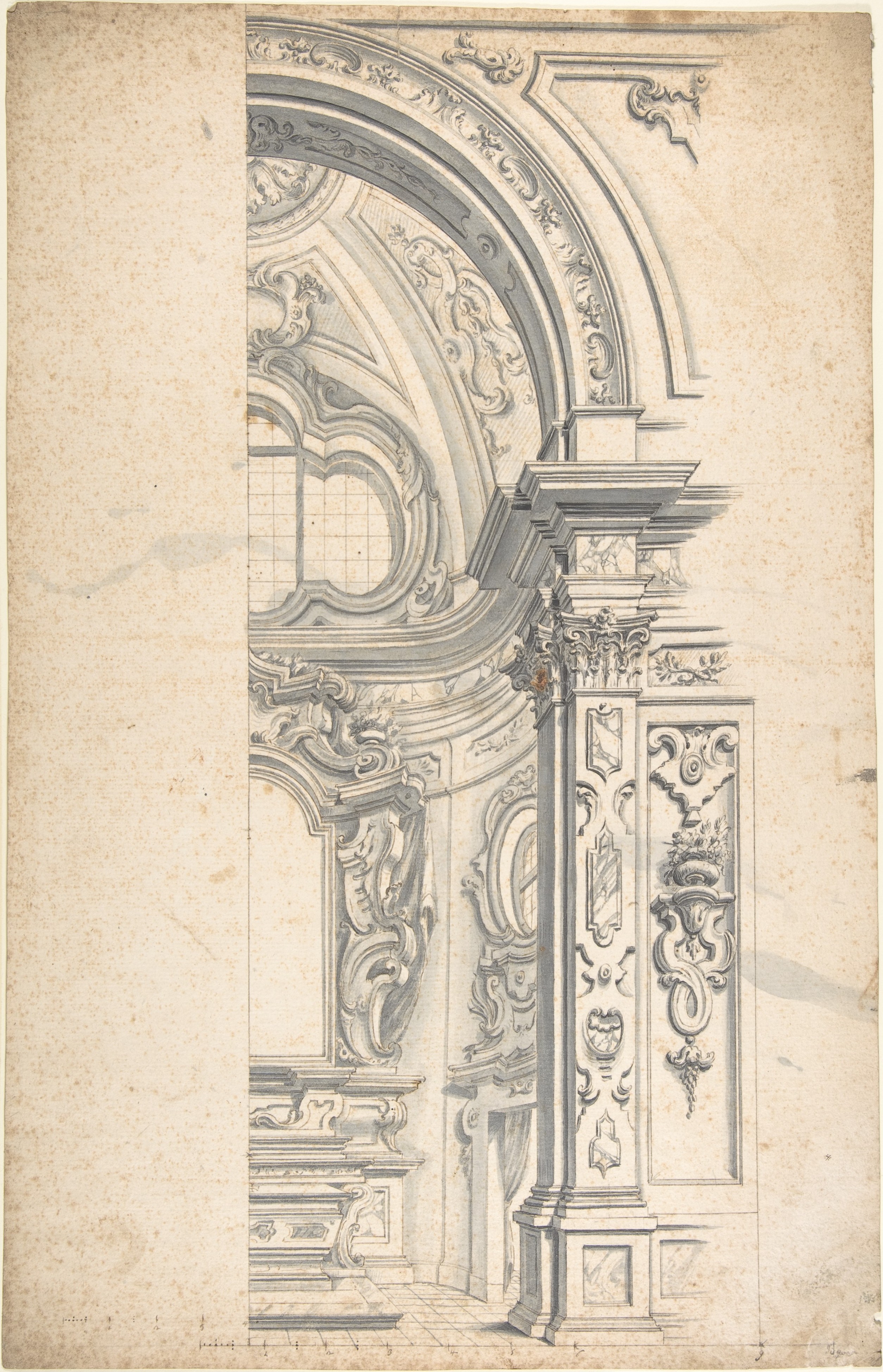 Baroque Interior Architectural Sketch