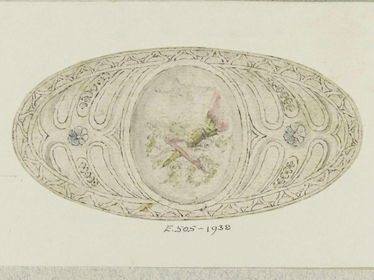 Oval Decorative Design Sketch