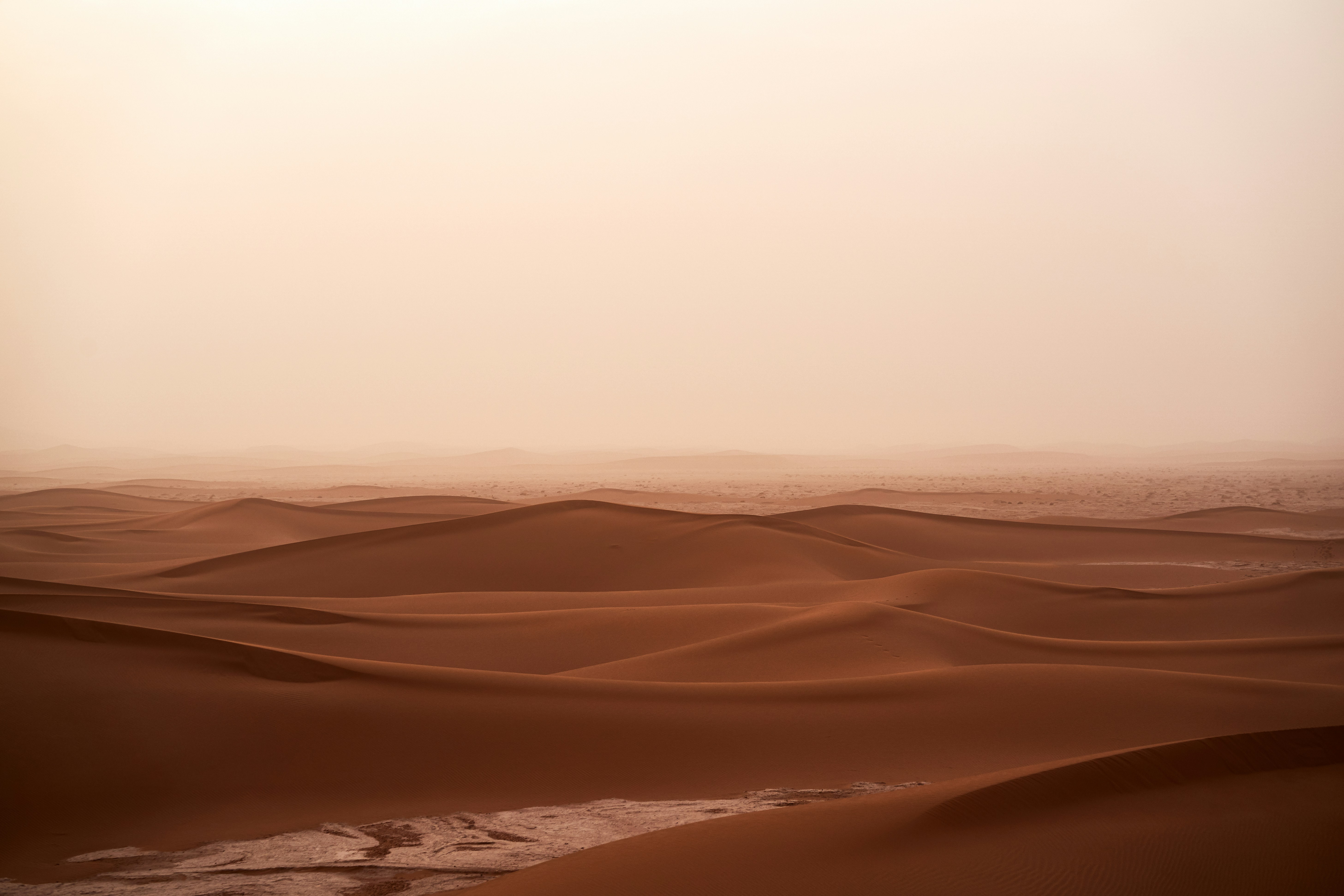 Hazy Desert Sand Dune Landscape