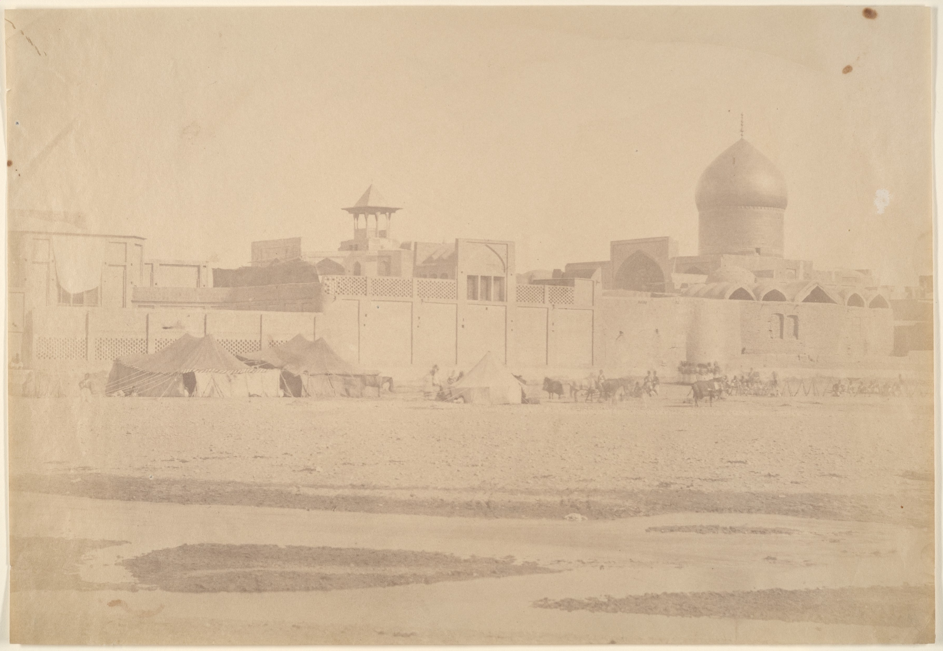 Vintage Middle Eastern Riverside Cityscape