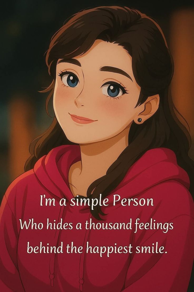 Anime Girl With Emotional Quote