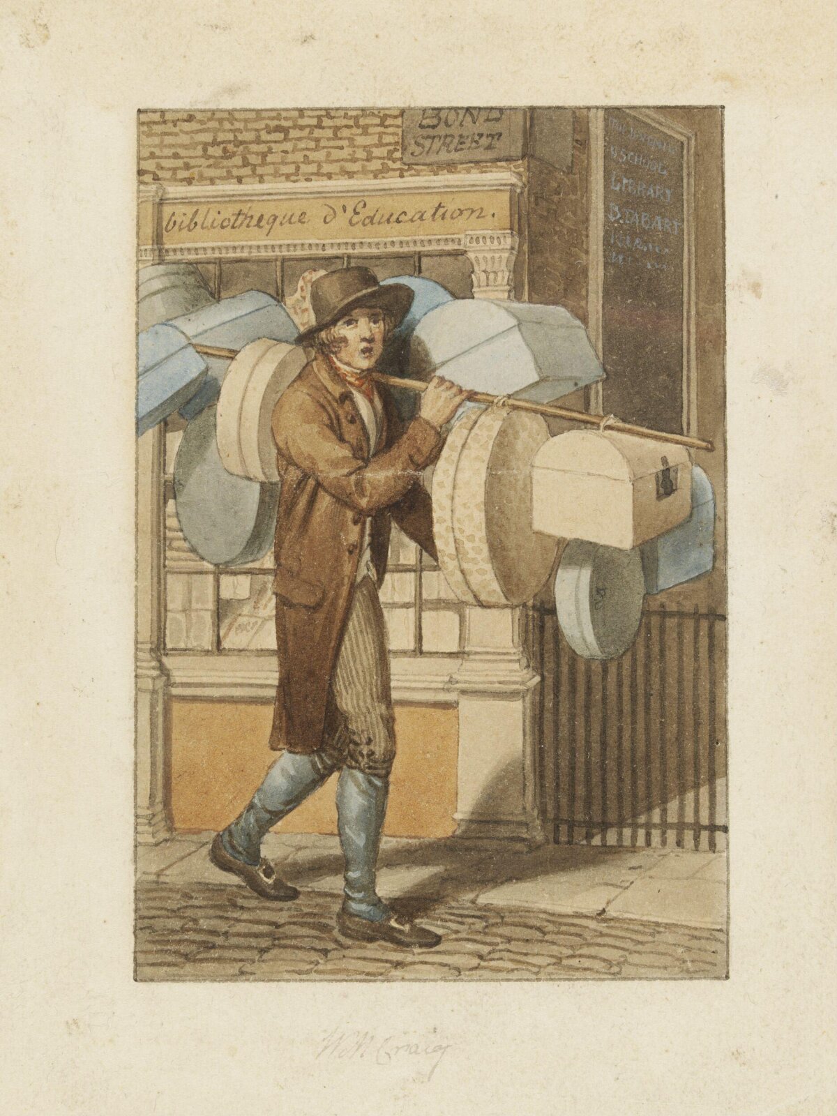 Traveling Hat Peddler on Bond Street