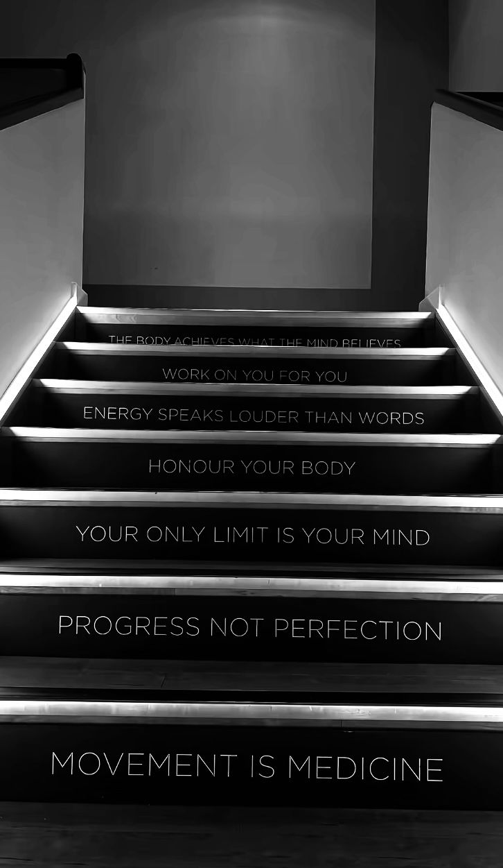 Motivational Quotes on Staircase