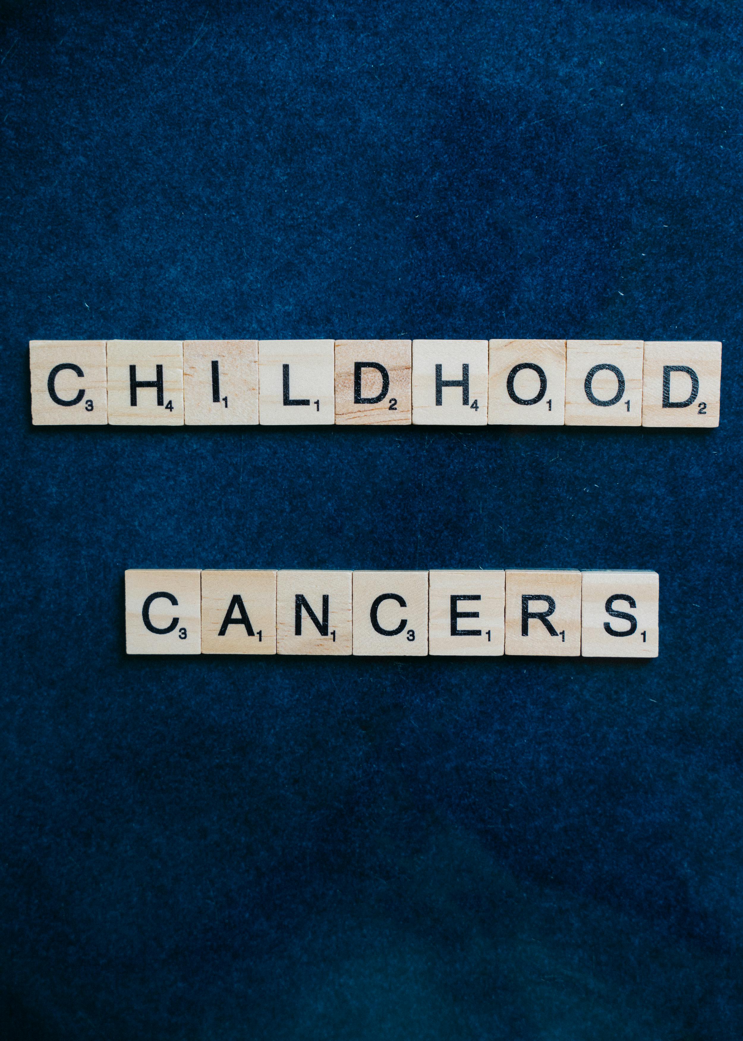 Childhood Cancers On Scrabble Tiles