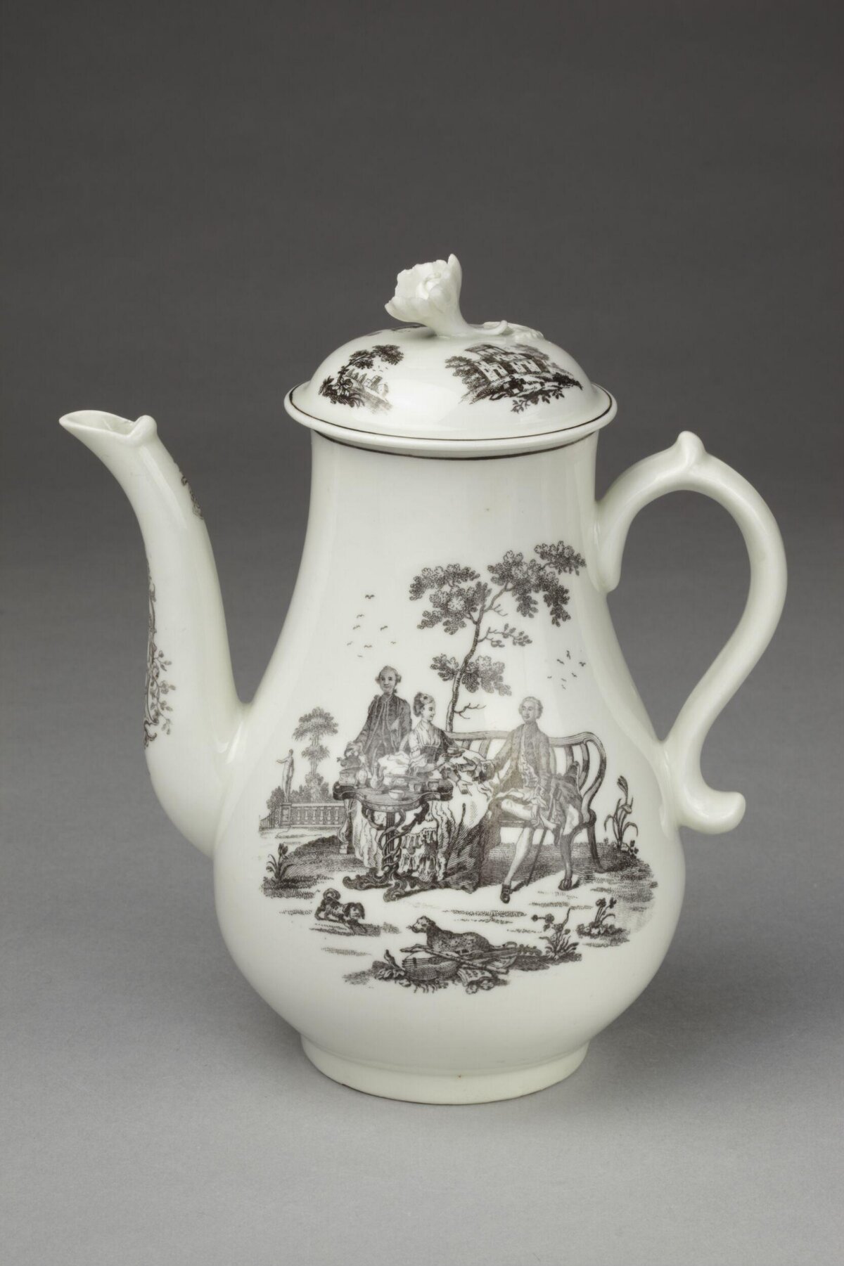 Black Pattern Porcelain Coffee Pot
