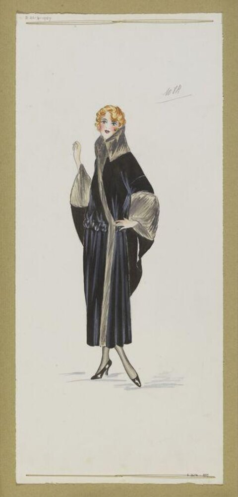 1920s Fashion Coat Sketch