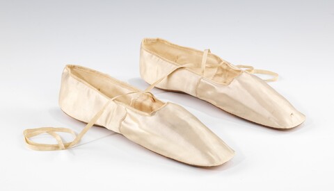 Pair of Cream Satin Ballet Slippers