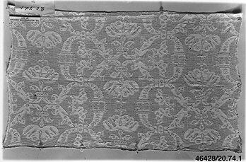 Antique Floral Patterned Textile Fragment