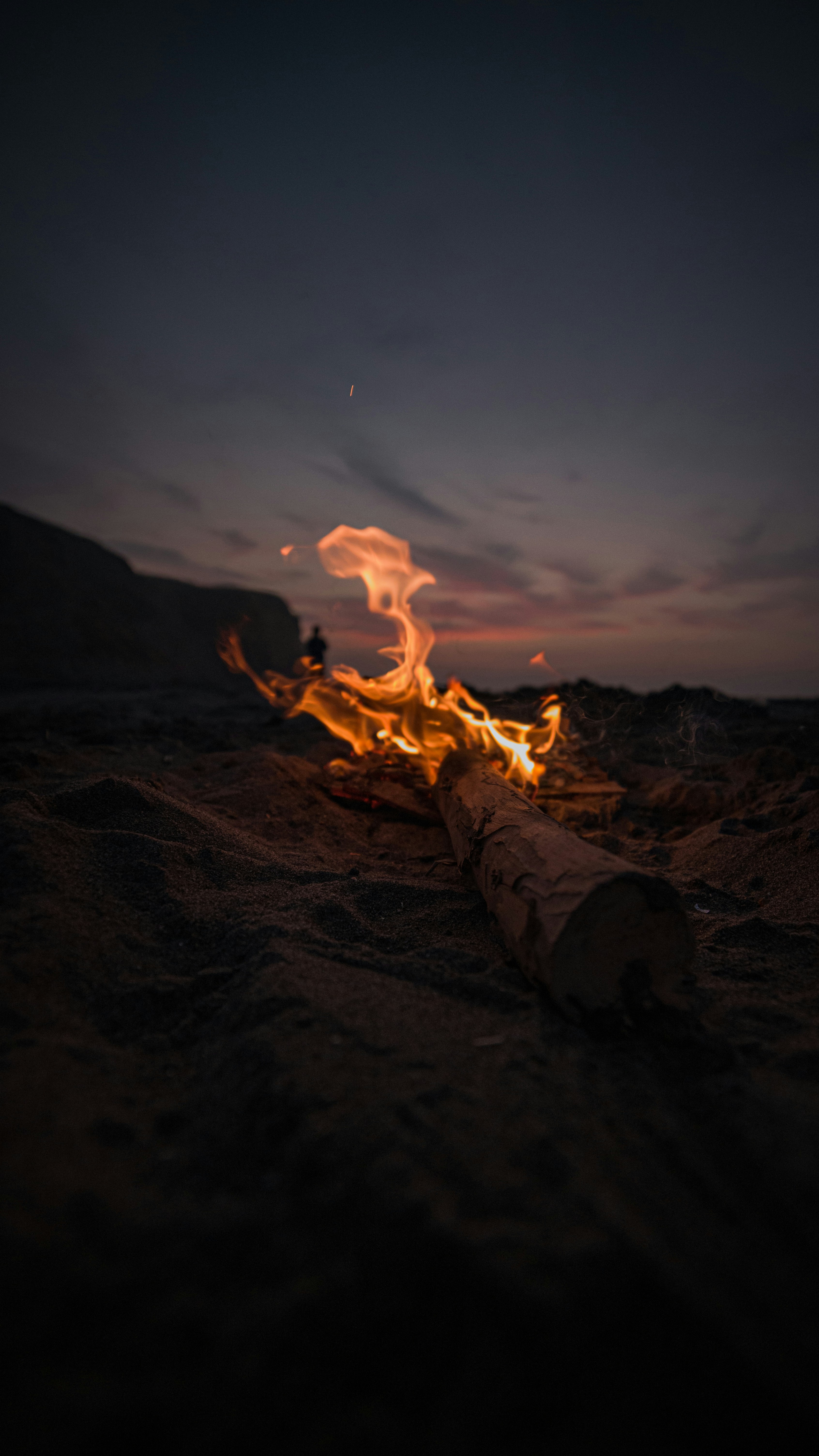 Dusk Beach Campfire