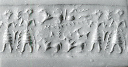 Ancient Cylinder Seal Impression Relief