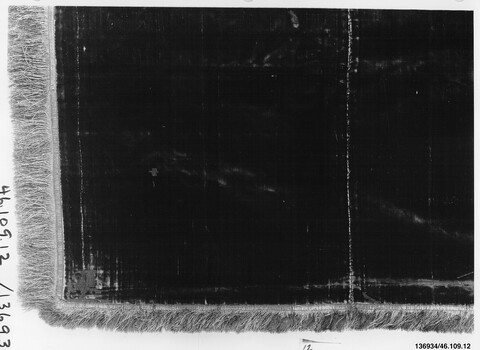 Antique Black Fringed Textile