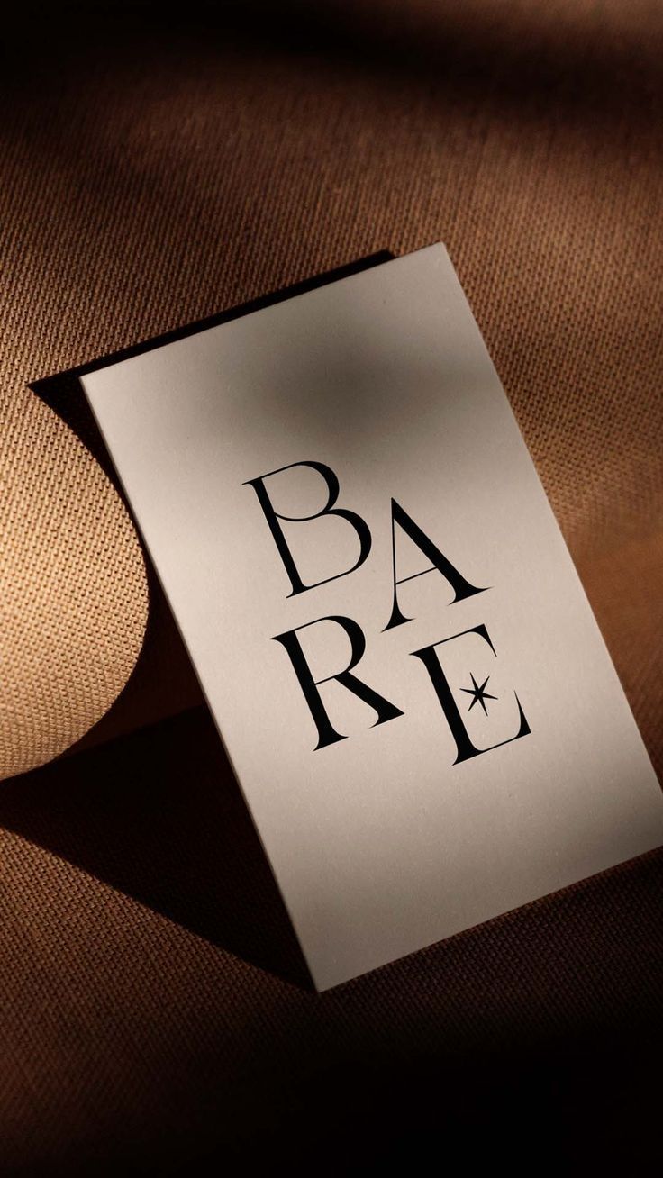 BARE Brand Business Card Mockup
