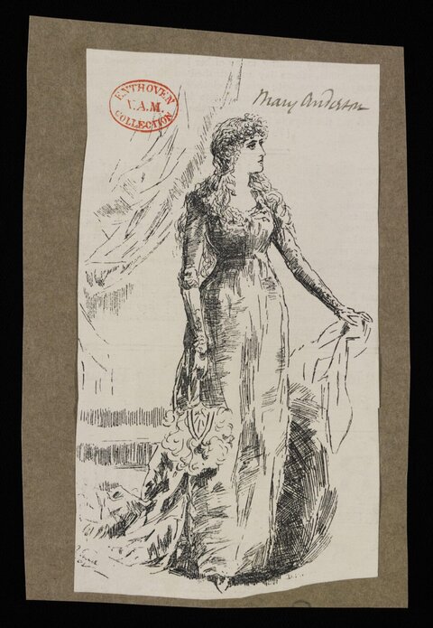 Ink Sketch of Mary Anderson