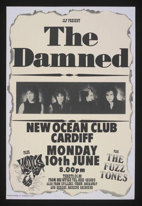 The Damned Cardiff Concert Poster