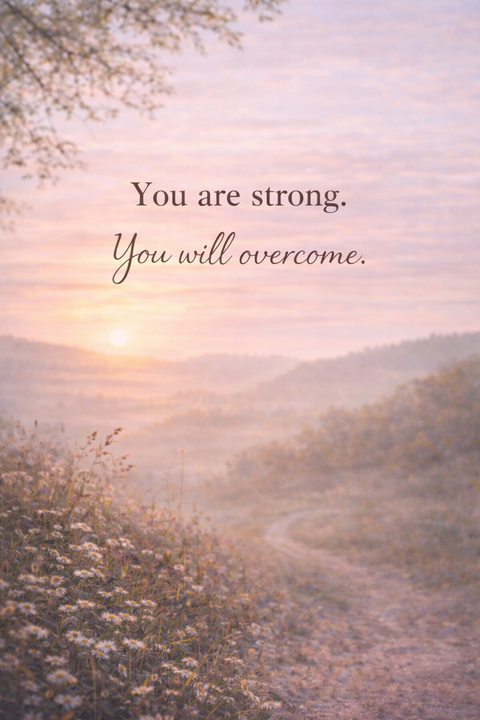Motivational Quote Over Sunrise Landscape