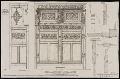 Oak Cabinet Architectural Drawing