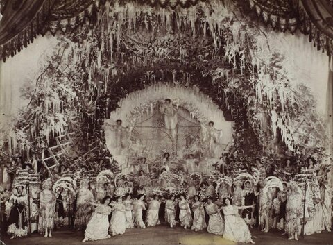 Vintage Theater Chorus Performance Scene