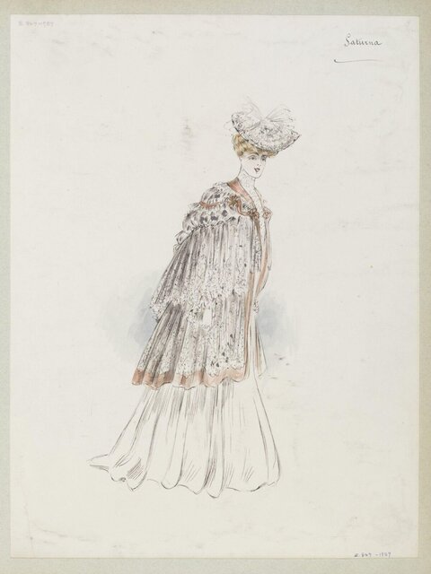 Saturna Vintage Fashion Sketch