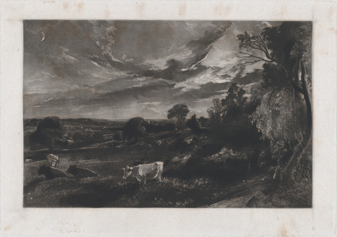 Twilight Pastoral Landscape with Cattle
