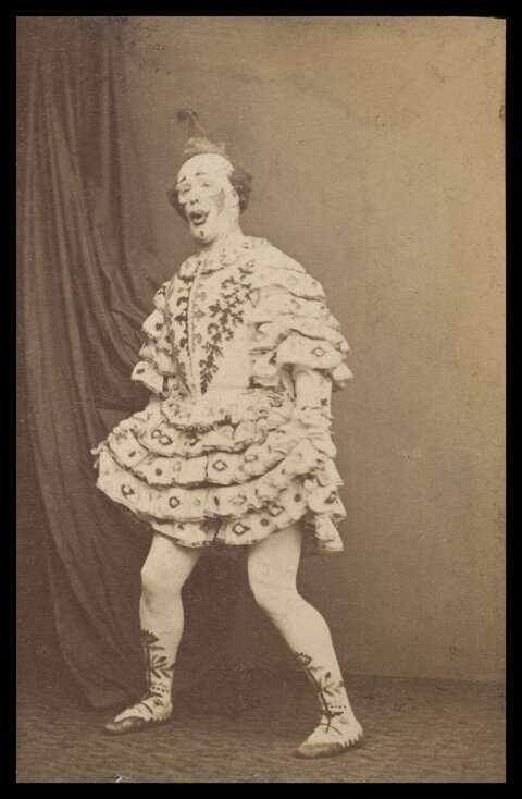 Vintage Clown Studio Portrait