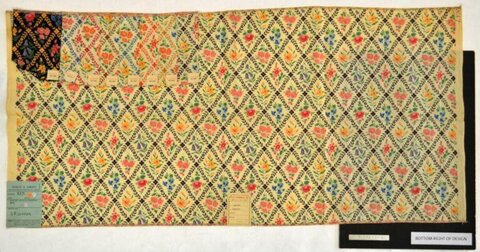 Vintage Floral Textile Design Sample