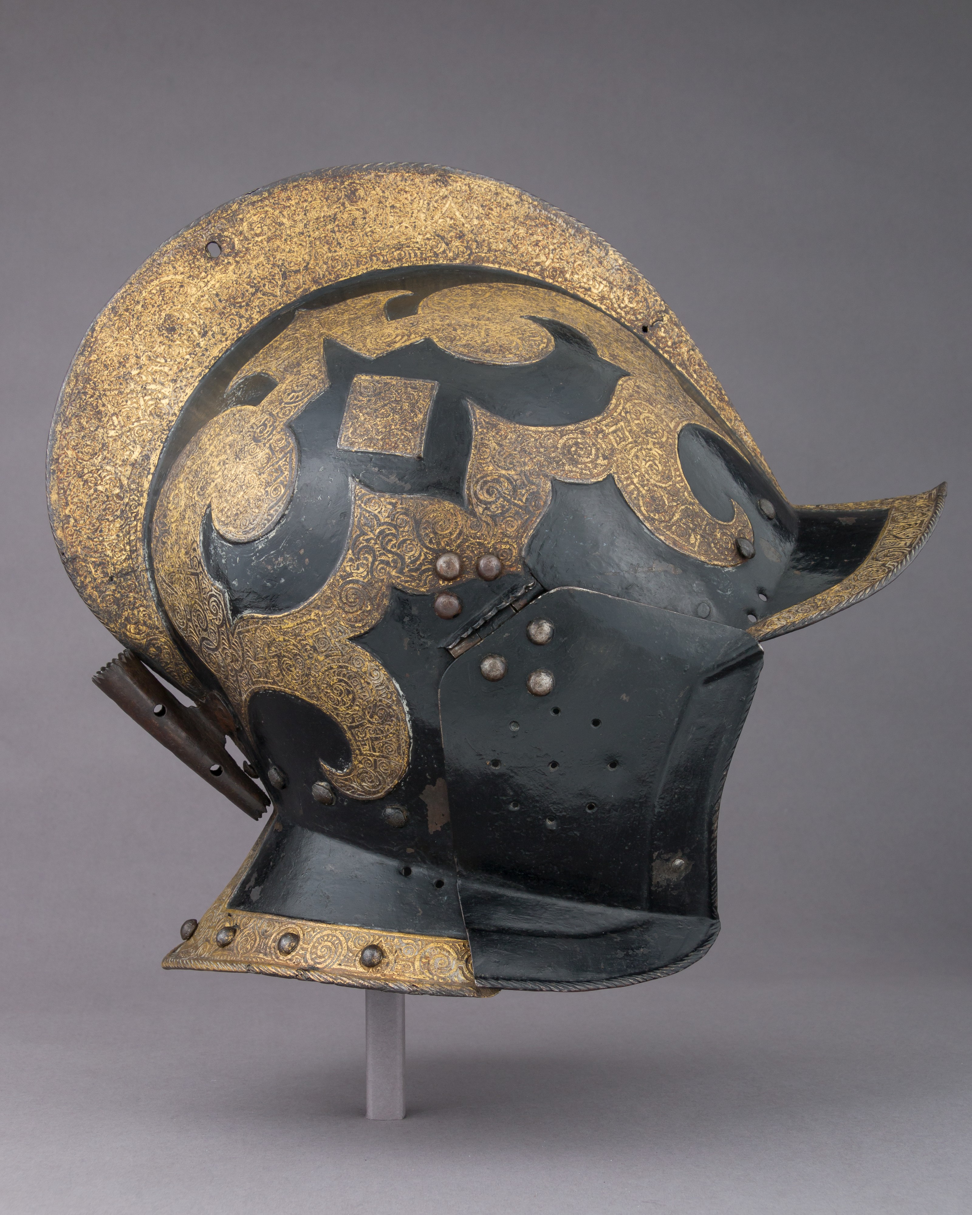 Ornate Gilt Medieval Helmet