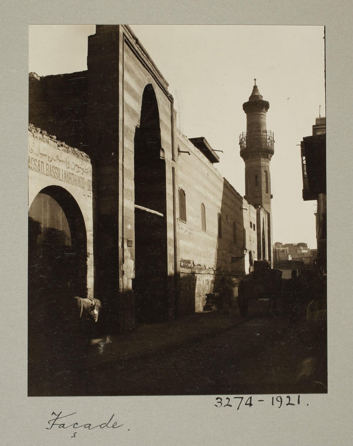 1921 Historical Street Facade with Minaret