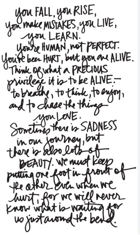 Handwritten Inspirational Life Quote