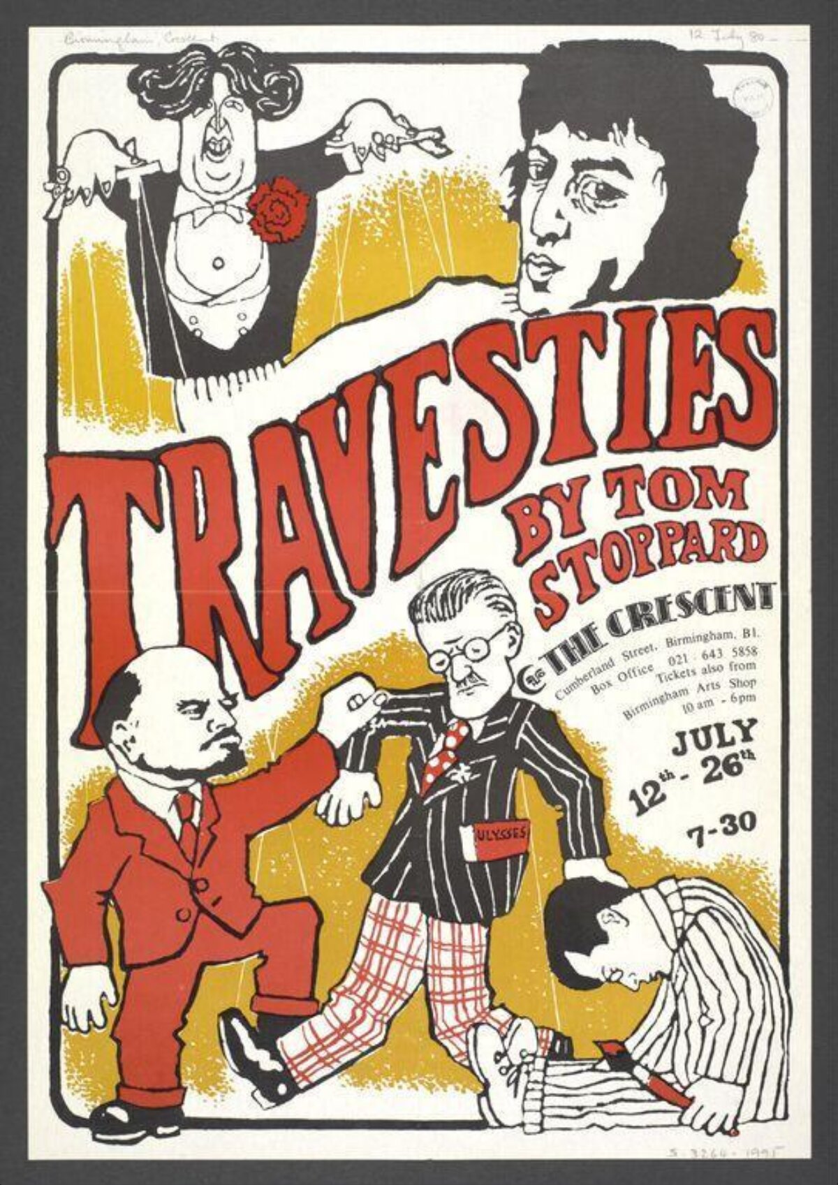 Travesties Play Theatre Poster