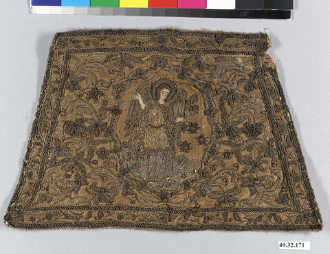 Embroidered Textile Panel with Angel